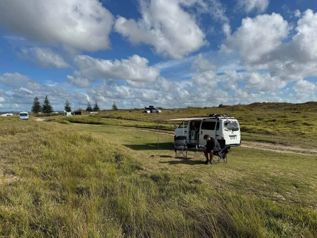 Un freedom camping sur l'île du Nord en Nouvelle-Zélande