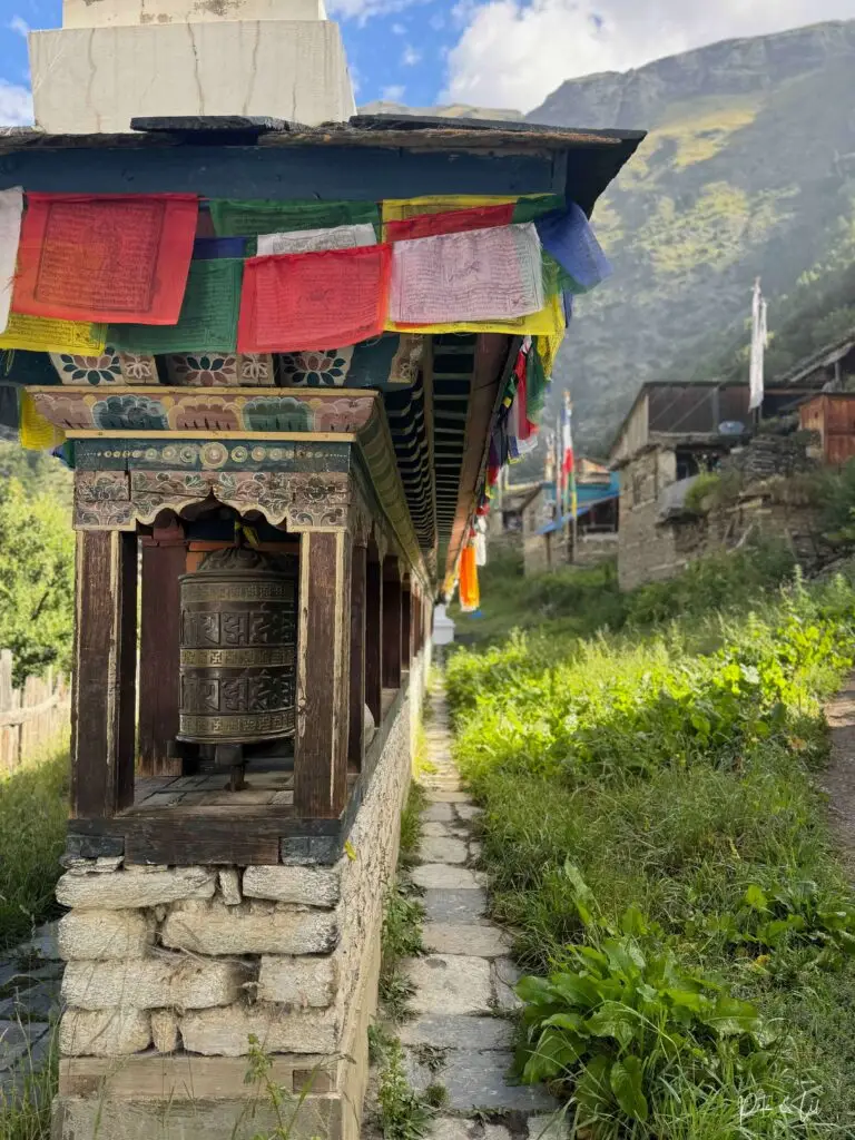 Mur de moulins à prières